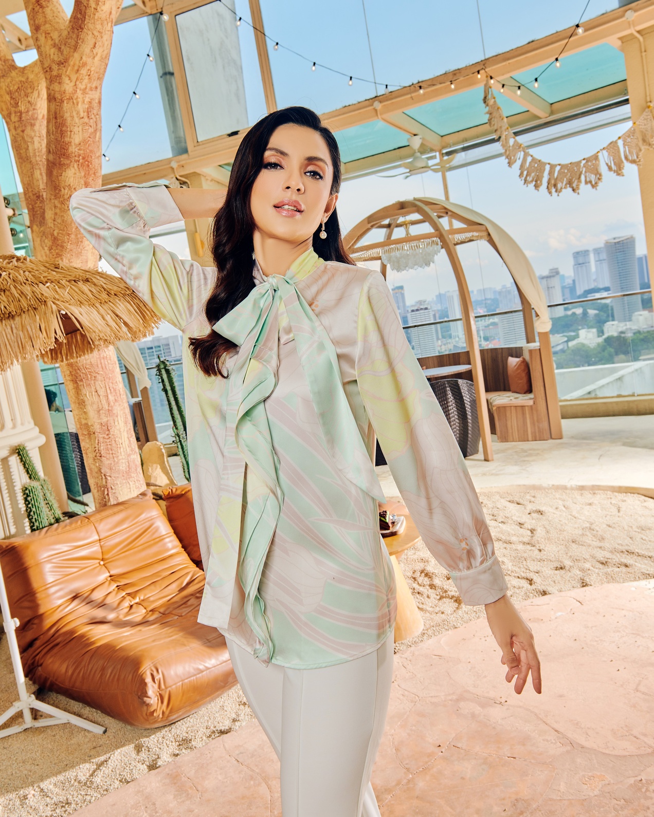 MERYN BLOUSE - MINT YELLOW